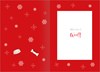 To The Dog Christmas Card - Santa Hat Letters with Snowflakes & Foil 7.5x5.5"