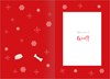 From The Dog Christmas Card - Santa Hat Letters with Snowflakes & Foil 7.5x5.5"