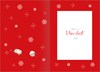To The Cat Christmas Card - Santa Hat Letters with Snowflakes & Foil 7.25x5.5"