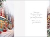 Nephew & Family Christmas Card - Traditional Snowy Street at Christmas Foil 9x6"