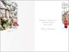 Brother and Sister in Law Christmas Card - Red Post Box & Van in Street 9x6"