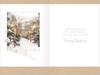 Daughter & Boyfriend Christmas Card - Snowman in Street with Lights Foil 9x6"
