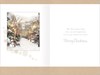 Granddaughter & Fiance Christmas Card - Snowman in Street with Lights Foil 9x6"