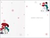 Grandson & Wife Christmas Card - Snowmen Couple Snowflakes Verse & Red Foil 9x6"