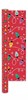 8m (2x4m) Modern Christmas Gift Wrapping Paper Roll Red with Coloured Lights