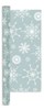 12m (3x4m) Christmas Gift Wrapping Paper - White Green Nordic Trees Houses