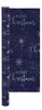 8m (2x4m) Gift Wrapping Paper - Navy Blue Silver Snowflakes Merry Christmas