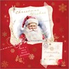 Box Of 24 Scenic Foiled Christmas Cards - 2 Designs - Vintage Santa and Sleigh