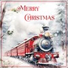 Box of 24 Scenic Christmas Cards - 2 Designs - Steam Train and Tractor Red Foil