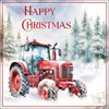 Box of 24 Scenic Christmas Cards - 2 Designs - Steam Train and Tractor Red Foil