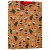 Pack of 6 Extra Large Christmas Gift Bags - Kraft Santa Tree Turkey 18x13"