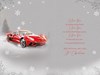 Husband Christmas Card - Red Sports Car with Gold Foil Skyscrapers 9"x6"