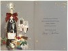 Grandson & Girlfriend Christmas Card - Champagne Bottle & Glasses 9x6"