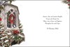 Jonny Javelin Open Christmas Card - Church Window, Wreath & Trees 7.25" x 5.5"