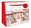 Set of 6 Large Christmas Gift Bags with Ribbon Handle & Tag Mixed Designs 13x10