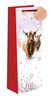 Set of 3 Christmas Wine Bottle Gift Bags & Tags Traditional Contemporary Designs