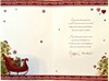 Mum & Husband Keepsake Christmas Card - Red Sleigh with Gifts & Foil 9x6"