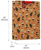 Pack of 6 Extra Large Christmas Gift Bags - Kraft Santa Tree Turkey 18x13"