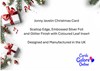 Jonny Javelin Grandson & Wife Christmas Card - Cafe Noel with Glitter & Foil 9x6