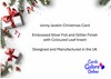 Jonny Javelin Grandson's First Christmas Card - Baby on Sledge Glitter Foil 9x6