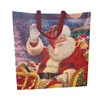 Reusable Square Jumbo Christmas Gift Bag 15.75x15.75" Woven Bag for Life - Santa