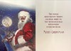 Godparents Christmas Card - Traditional Santa Reindeer with Red Foil 7.5x5.25"