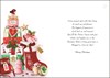 Jonny Javelin Granddaughter Christmas Card -Stocking And Presents Glitter 9 x 6"