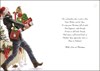 Jonny Javelin Grandson Christmas Card - Man gifts/presents silver foil 9x6.25"