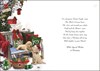 Jonny Javelin Granddaughter & Husband Christmas Card - Puppies on Bench 9x6.25"