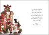 Jonny Javelin Both Of You Christmas Card Lanterns Pine Cones Glitter Foil 9x6.25