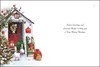 Jonny Javelin Neighbour Christmas Card - Ducks Outside House Foil 7.25x5.5"