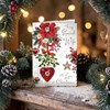 Jonny Javelin Wife Christmas Card - Heart Bauble Mistletoe Flowers Glitter 9x6"
