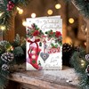 Jonny Javelin Granddaughter Christmas Card - Stocking & Flowers Glitter 9x6.25"