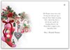 Jonny Javelin Granddaughter Christmas Card - Stocking & Flowers Glitter 9x6.25"