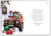 Jonny Javelin Husband Christmas Card - Red Santa Car with Gifts in Snow 9x6"