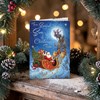 Jonny Javelin Son Christmas Card - Santa Sleigh at Night with Foil 9x6.25"