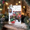 Jonny Javelin Son Christmas Card - Red Santa Car with Gifts in Snow 9x6"