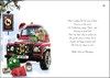 Jonny Javelin Son Christmas Card - Red Santa Car with Gifts in Snow 9x6"