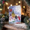 Jonny Javelin Daughter & Son in Law Christmas Card - Tree Couple Skating 9x6.25"