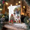 Jonny Javelin Both Of You Christmas Card -Dogs at Front Door Glitter Foil 9x6.25