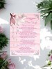 Loving Memory Graveside Memorial Card - Dear Wife Pink Lily 6.25x4.25"