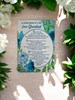 Loving Memory Graveside Memorial Card Blue with Flowers - Dear Grandad 5.75"x4"