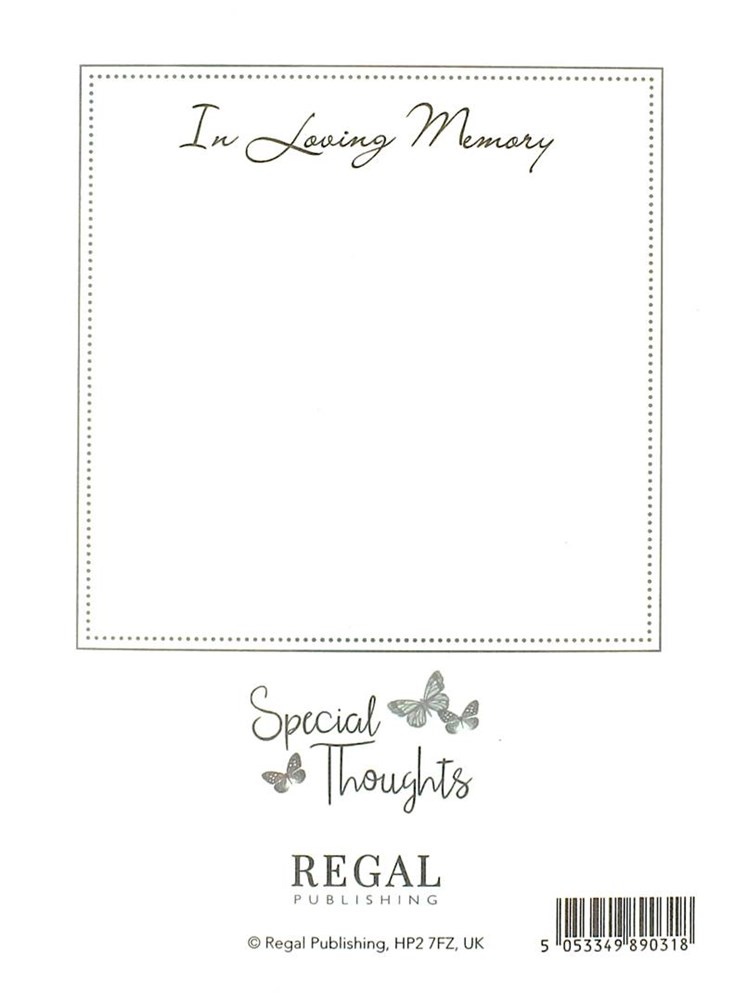 Loving Memory Open Graveside Memorial Card Footprints In The Sand 6.5" x 4.75"