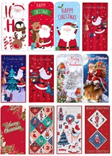 Pack Of 12 Christmas Money Wallet Gift Cards & Envelopes Cute Modern Traditional