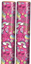 6m Birthday Gift Wrapping Paper Roll 2x3m Hot Pink Best Day Party Time