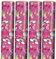 12m Birthday Gift Wrapping Paper 4 x 3m Roll's - Children's Girls Hot Pink
