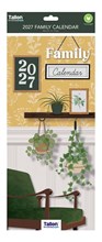 2027 Large Slim Spiral Bound Family Organiser Calendar 5 Columns Chair Shelves