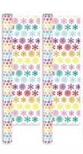 8m (2x4m) Modern Christmas Gift Wrapping Paper Roll White Coloured Snowflakes