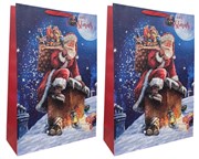 Set of 2 Super Jumbo Christmas Bags Santa Sacks 28x19" Traditional Santa