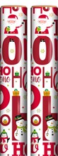 8m (2 x 4m) Cute Christmas Gift Wrap Paper Roll - Santa Snoman Ho Ho Ho